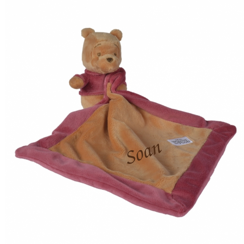  - winnie lourson - peluche avec rouge jaune 30 cm 